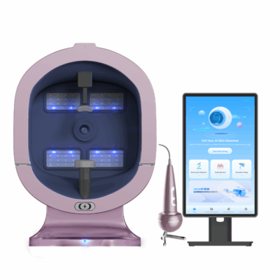 AI skin analyzer machine magic mirror with hair scalp analysis